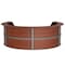 Linea Italia Reception Desk 107 in D X 46 in H, 11.8 ft W X Thermofused Laminate, Cherry ZUC298 - alternate 1